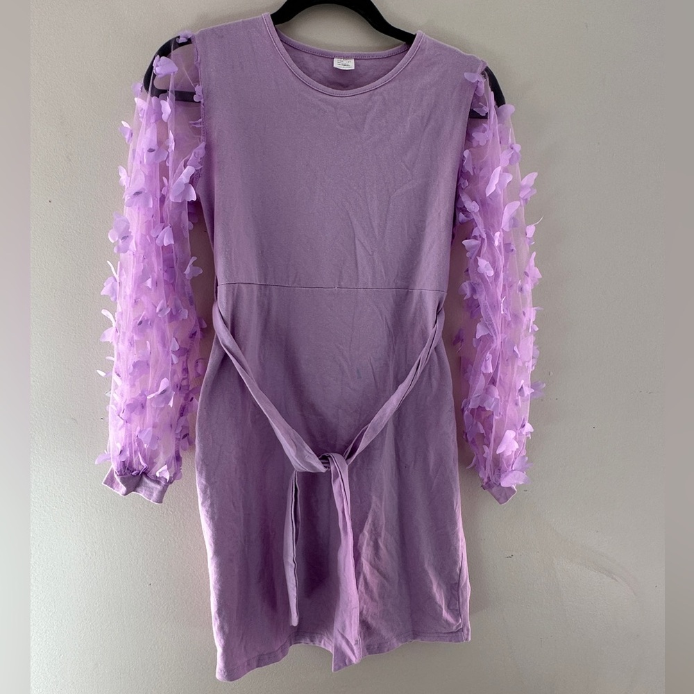Girls butterfly purple dress